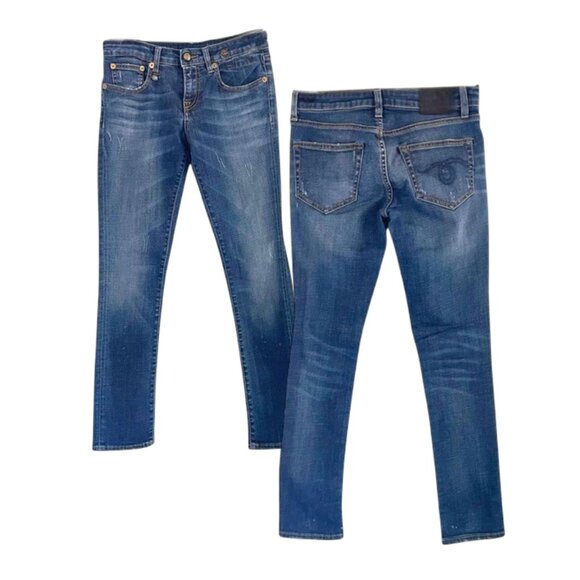 R13 Blue Orion Low Rise Kate Skinny Jeans Size 26 - 26775 - Picture 1 of 13
